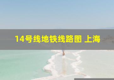 14号线地铁线路图 上海